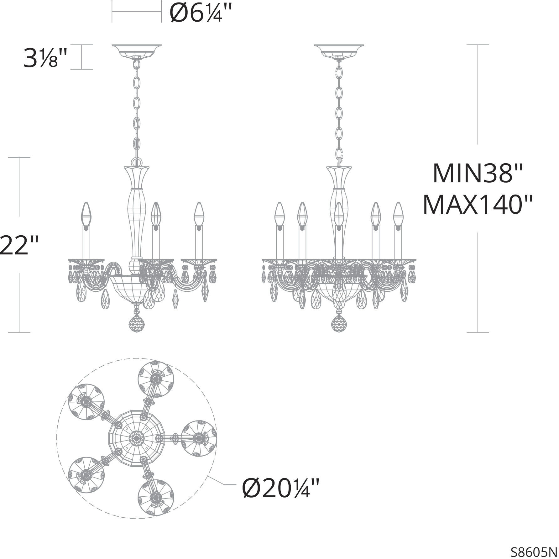 San Marco 5 Light 20.3 inch Antique Silver Chandelier Ceiling Light, Schonbek Signature