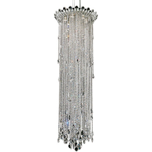 Trilliane Strands 6 Light Polished Stainless Steel Pendant Ceiling Light in Radiance