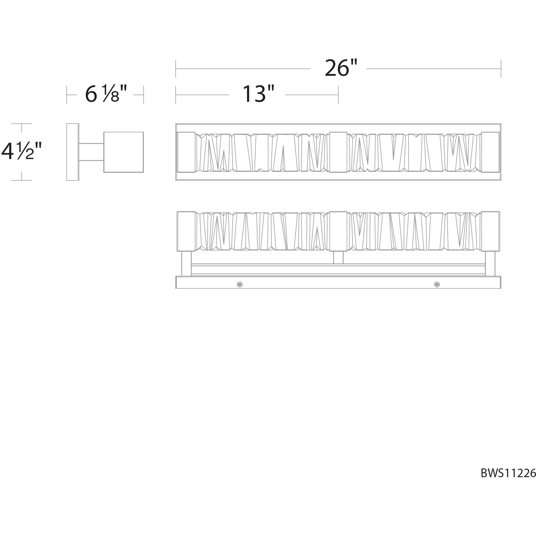 Guild LED 26 inch Black Bath Vanity & Wall Light, Beyond