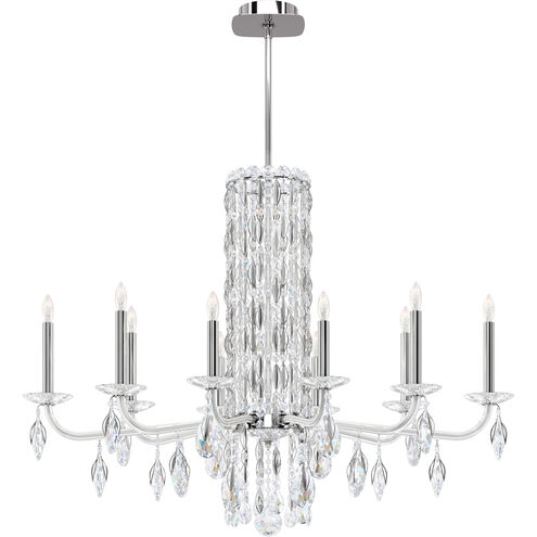Siena 10 Light 40.5 inch Polished Stainless Steel Chandelier Ceiling Light in Heritage, No Spikes