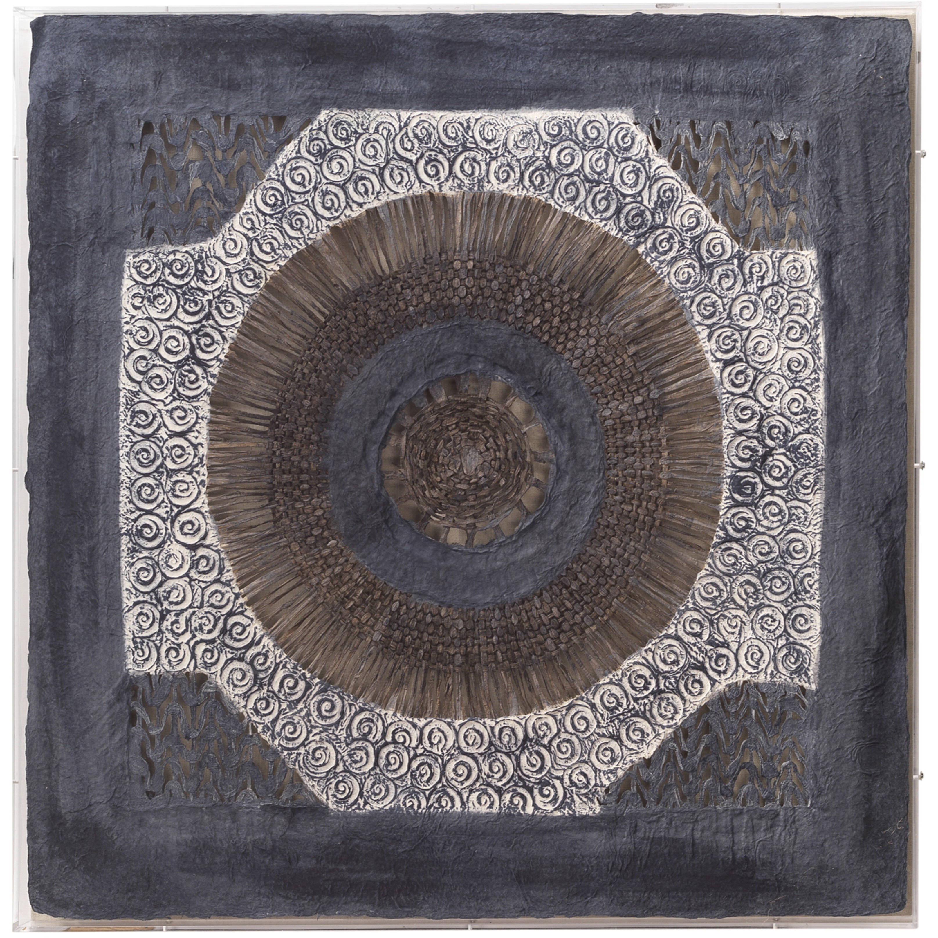 Batik Blue Framed Wall Art