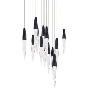 Beyond Kindjal LED 20 inch Black Multi-Light Pendant Ceiling Light, Square Canopy
