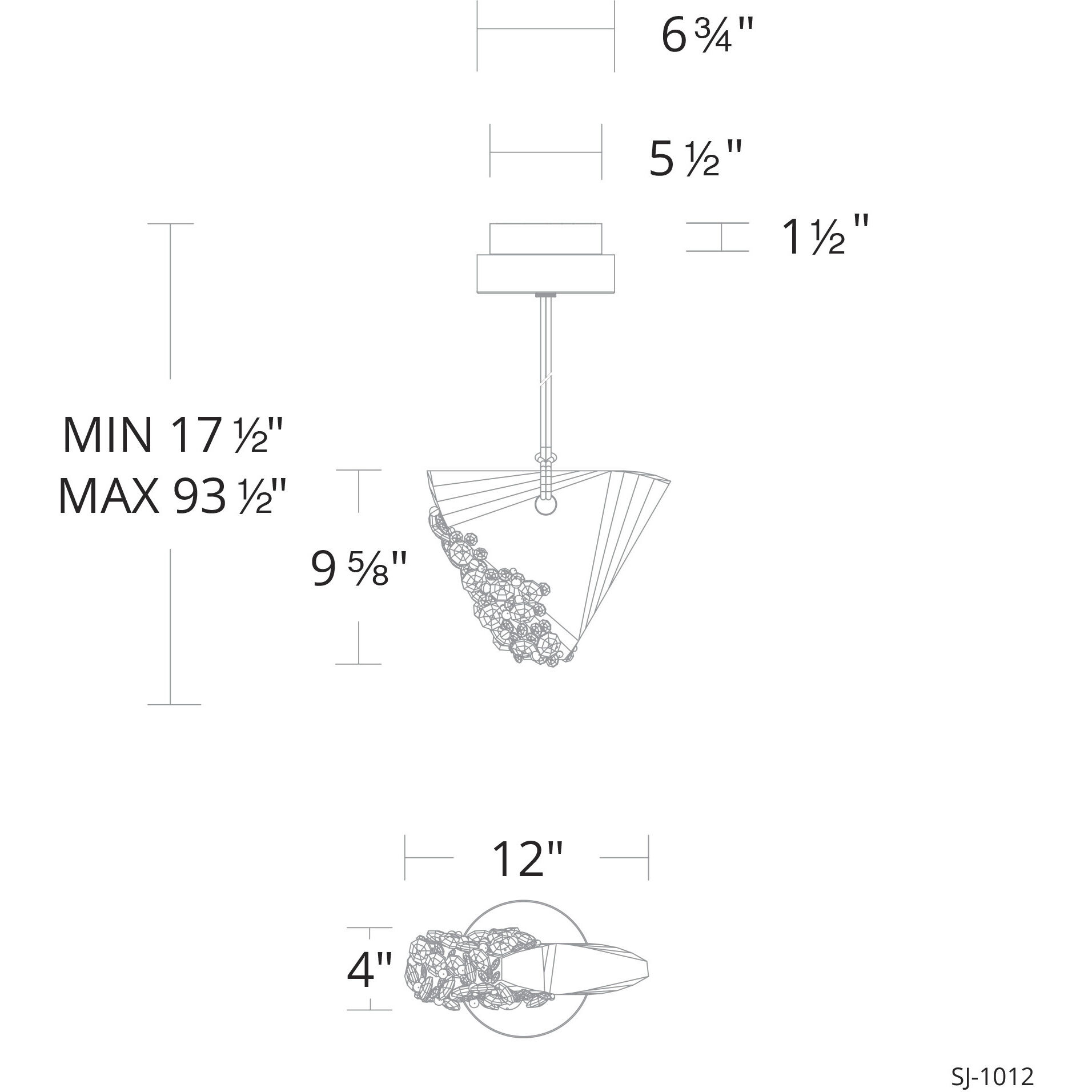 Forever Addesion LED 4 inch Polished Chrome Pendant Ceiling Light in Gold Rope, Gold Rope