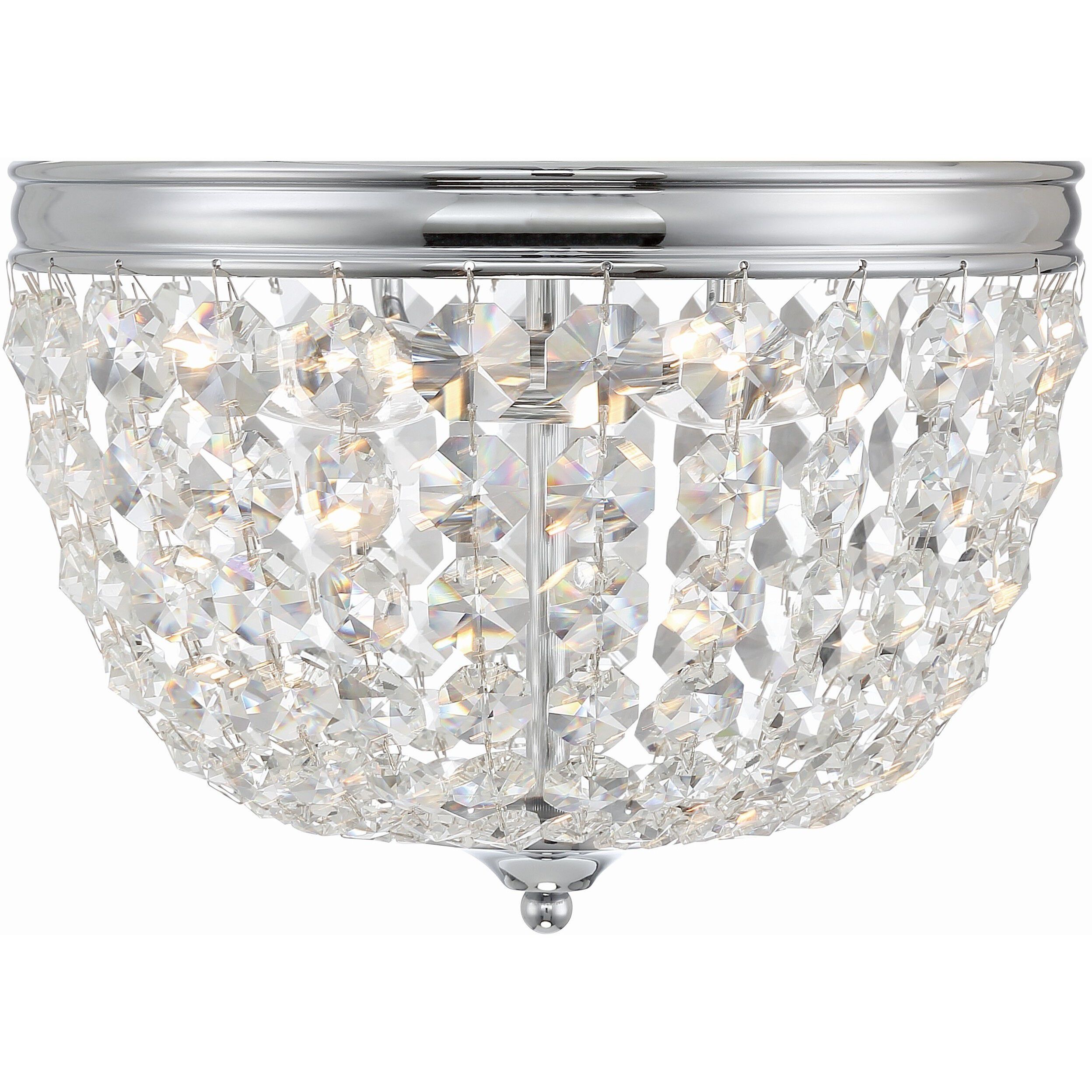 Nola 2 Light 11.5 inch Polished Chrome Flush Ceiling Light