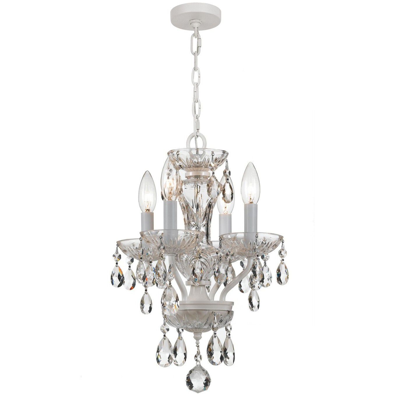 Traditional Crystal 4 Light 11.00 inch Mini Chandelier