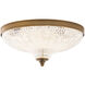 Signature Roma LED 12.13 inch Aged Brass Flush Mount Ceiling Light, Schonbek Signature