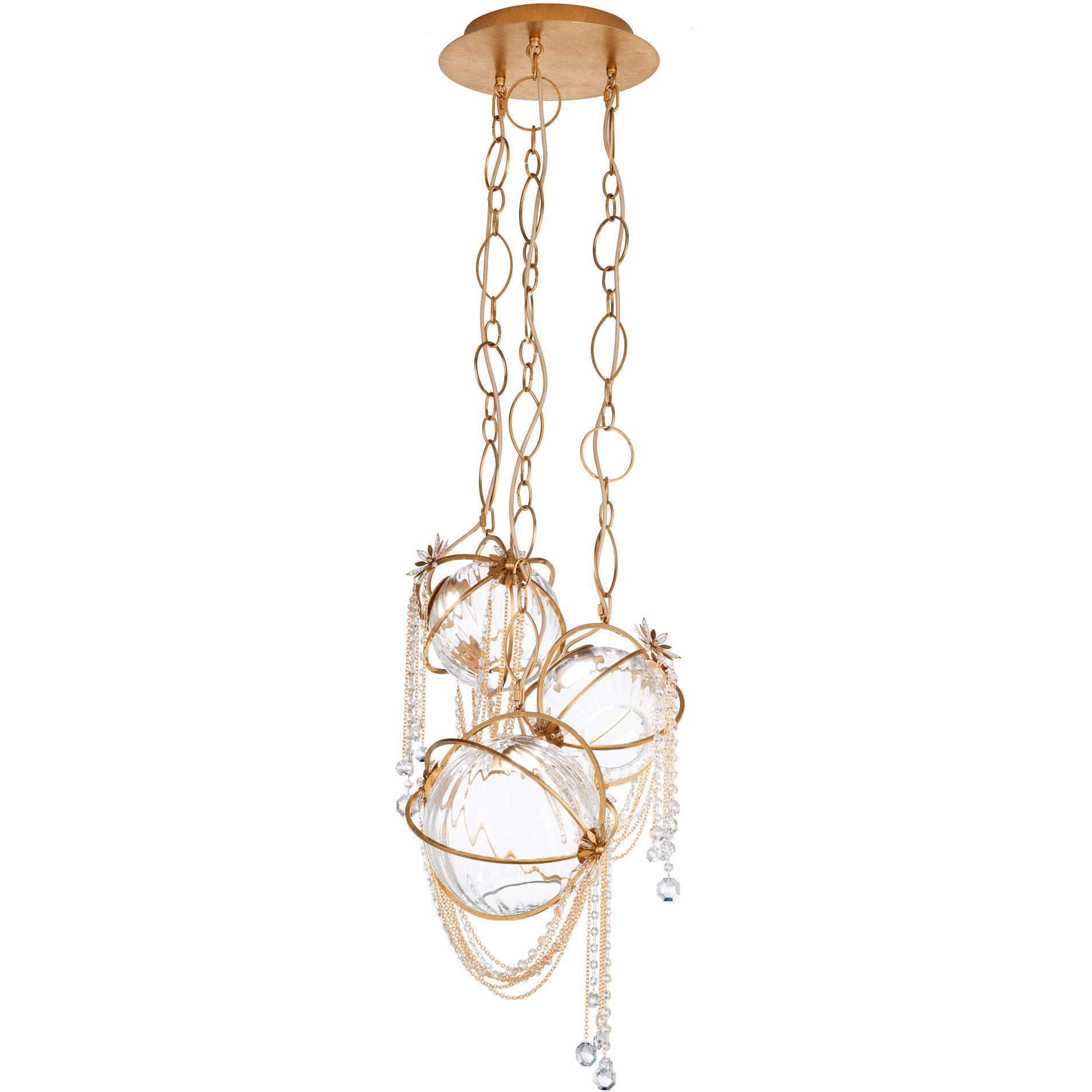 Forever Revere LED 17.75 inch Heirloom Gold Chandelier Ceiling Light