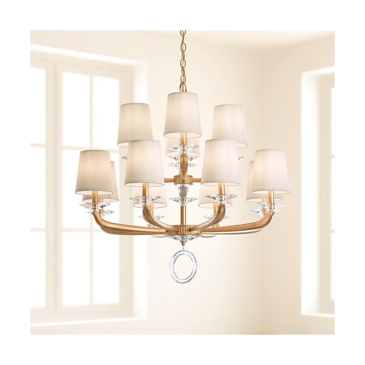 Emilea 12 Light 33.5 inch French Gold Chandelier Ceiling Light