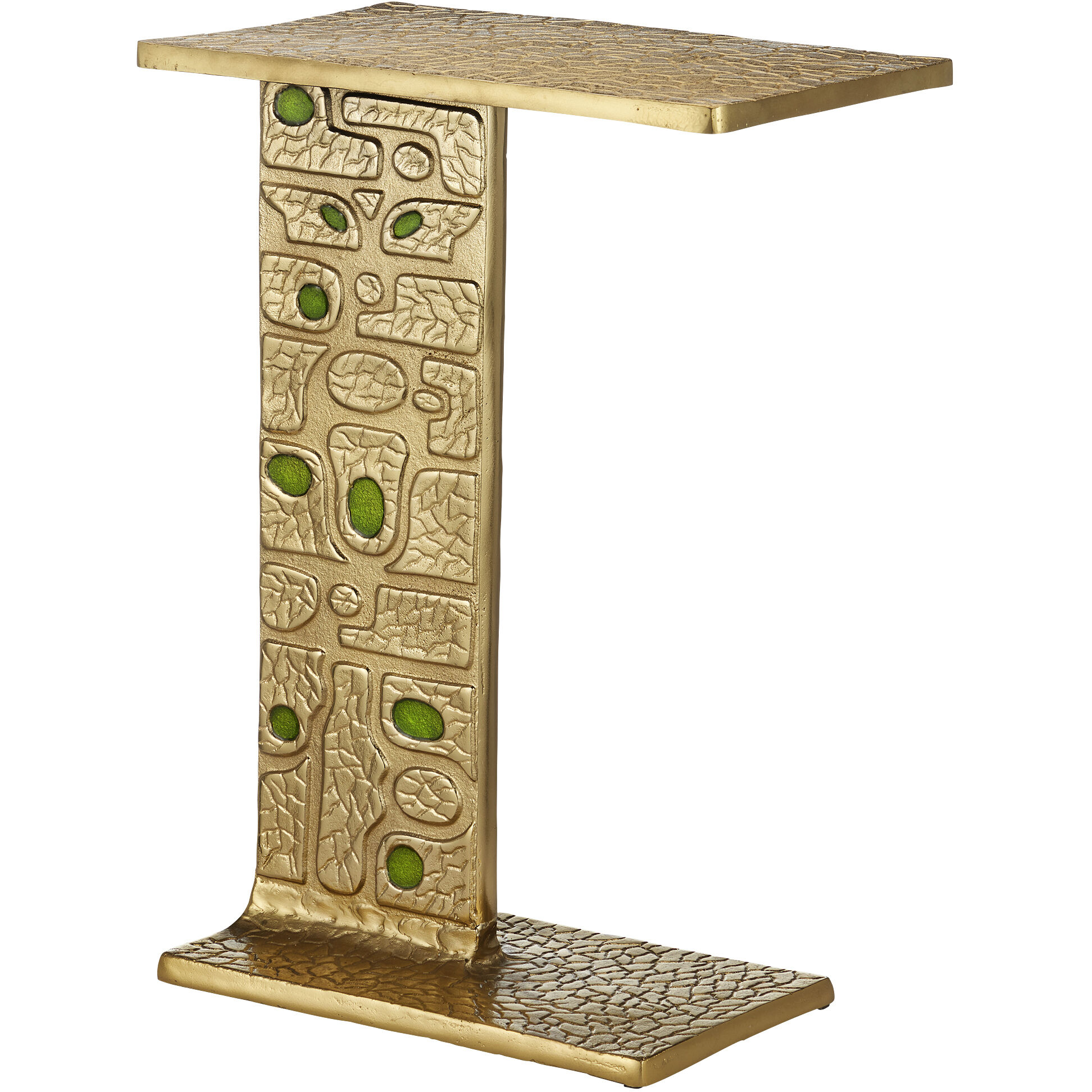Beau Monde 24 X 15.75 inch Gold/Green C Table