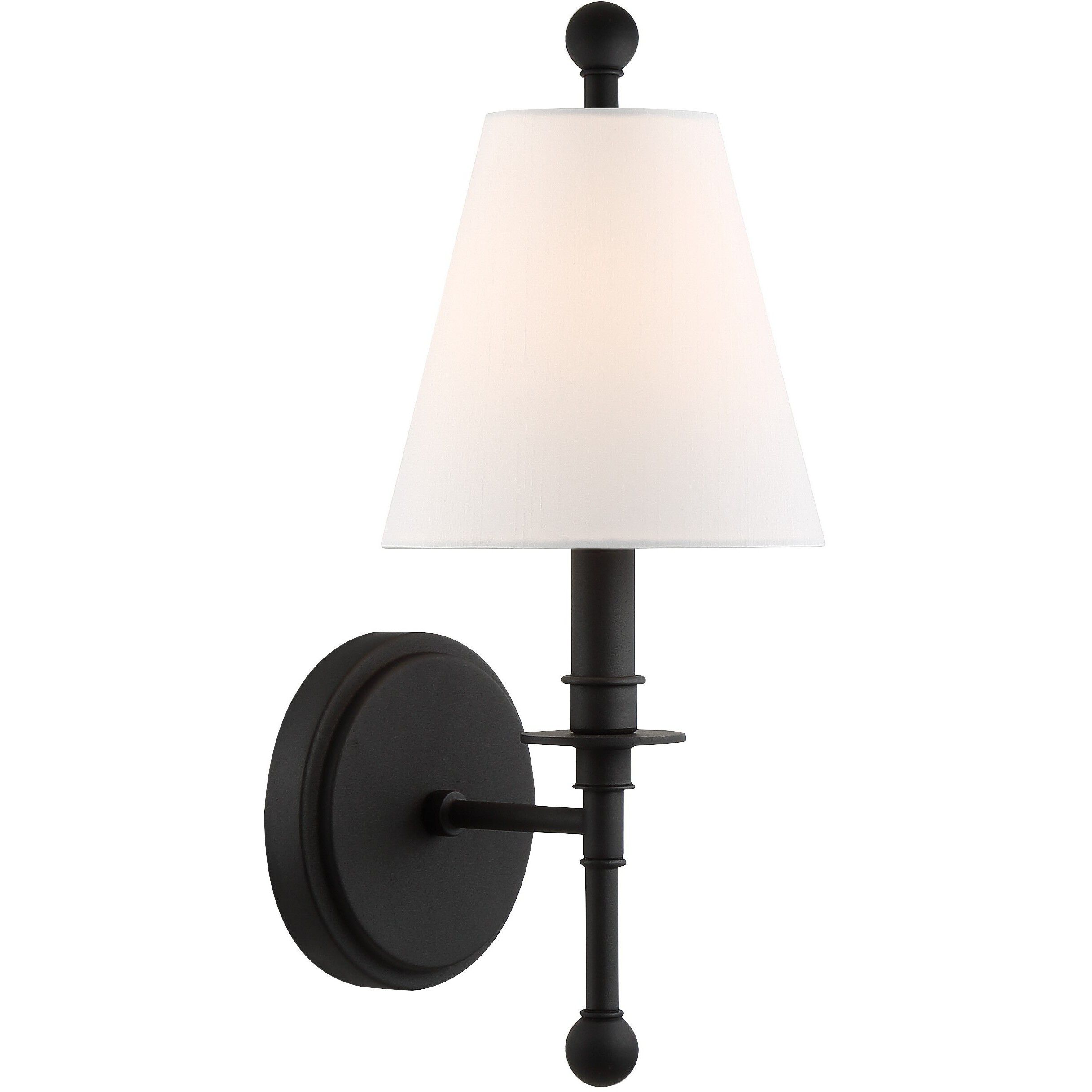 Riverdale Bath Sconce Wall Light in Black Forged