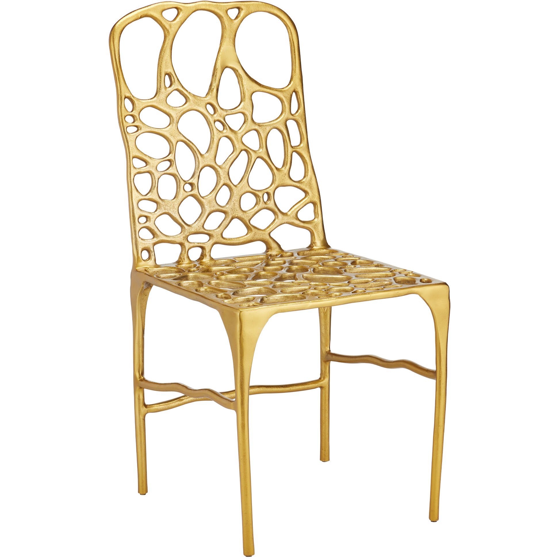 Honeycomb Gold Side Chair