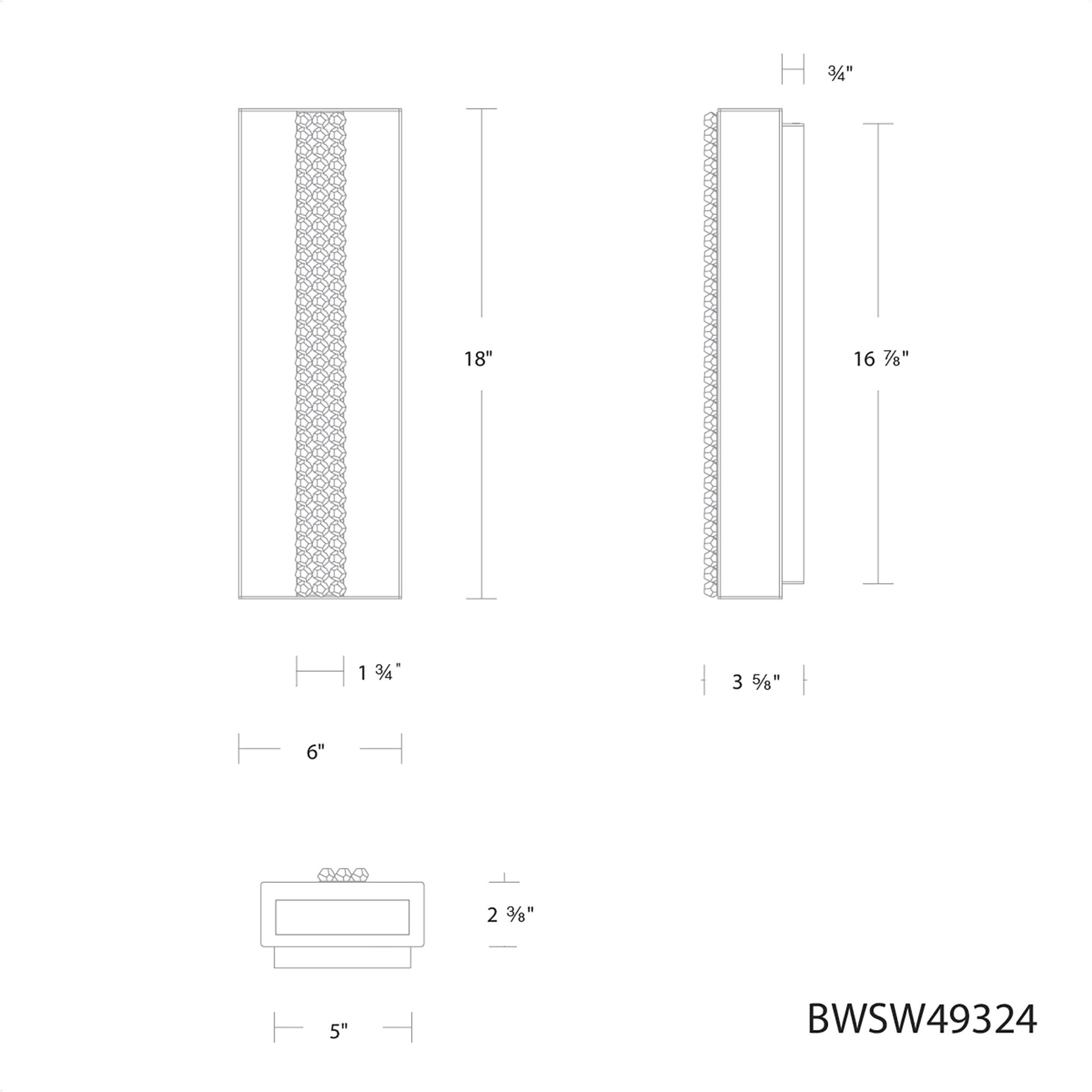Cascade LED 18 inch Black Outdoor Wall Light, Beyond