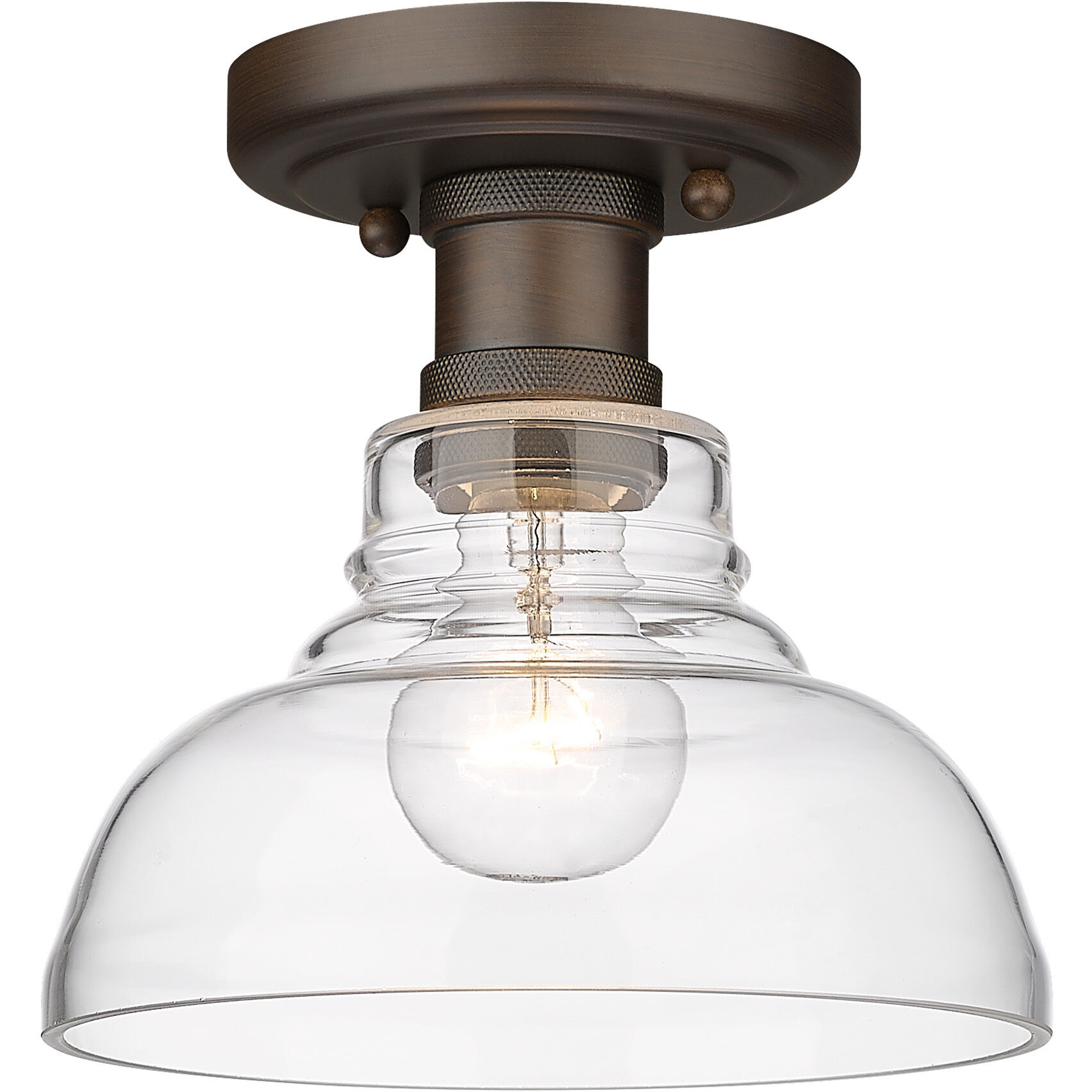 Yep Carver 1 Light 7.50 inch Flush Mount