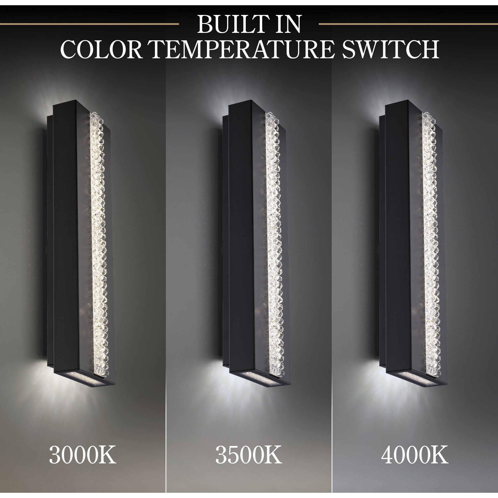 Cascade LED 24 inch Black Outdoor Wall Light, Beyond