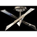 Beyond Solitude LED 17 inch Antique Nickel Semi-Flush Mount Ceiling Light