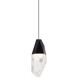 Beyond Martini LED 5.88 inch Black Mini Pendant Ceiling Light in Optic Haze, Beyond