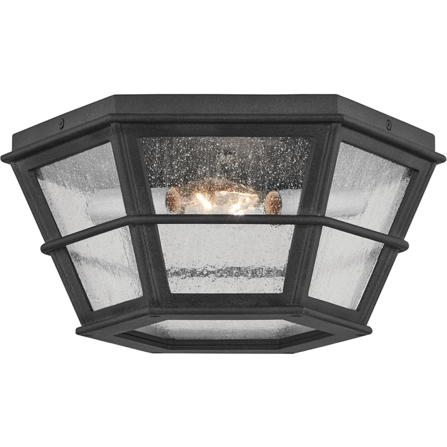 Lake County 2 Light 14 inch French Iron Flush Mount Ceiling Light