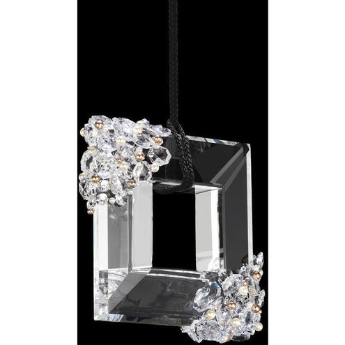 Forever Eva LED 3.75 inch Polished Chrome Pendant Ceiling Light in Black Rope, Black Rope