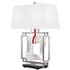 Forever Eva 28.25 inch 7 watt Polished Chrome Table Lamp Portable Light in Red Rope, Red Rope