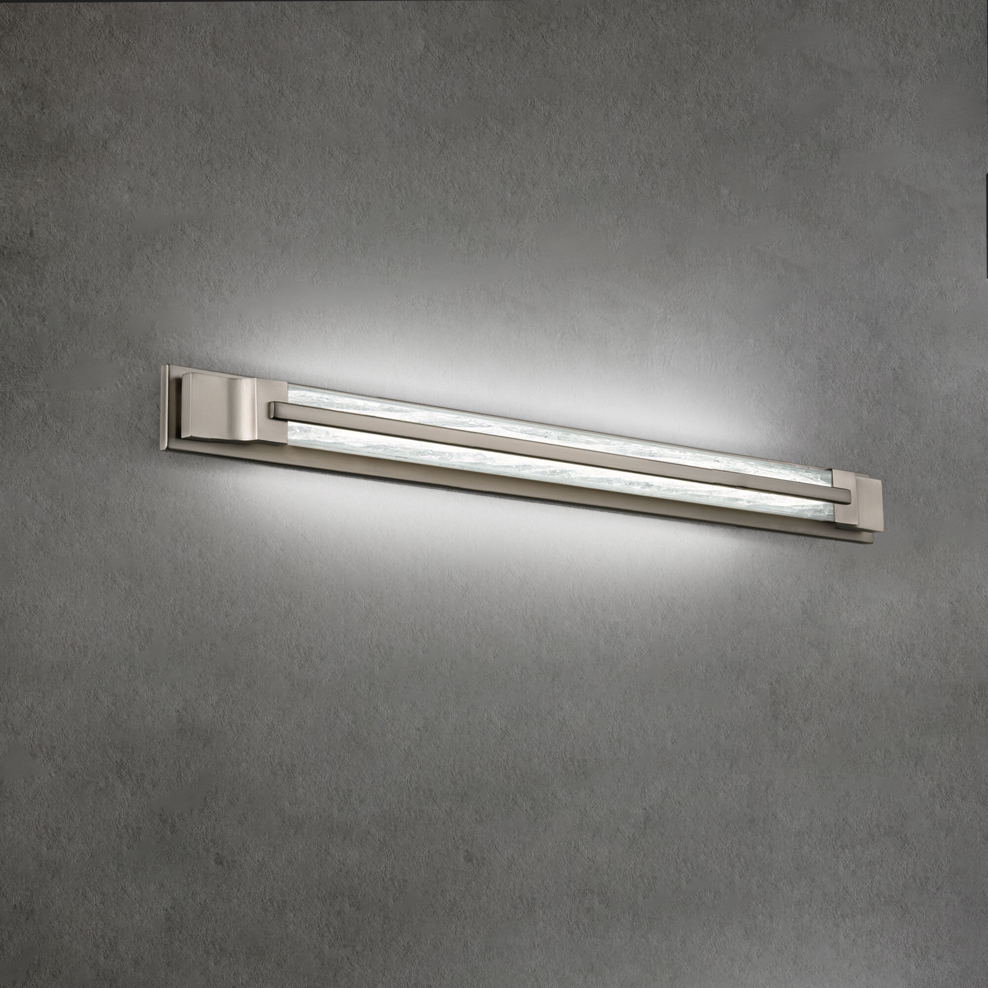 Aberdeen LED 38 inch Brushed Nickel Bath Vanity & Wall Light, Beyond