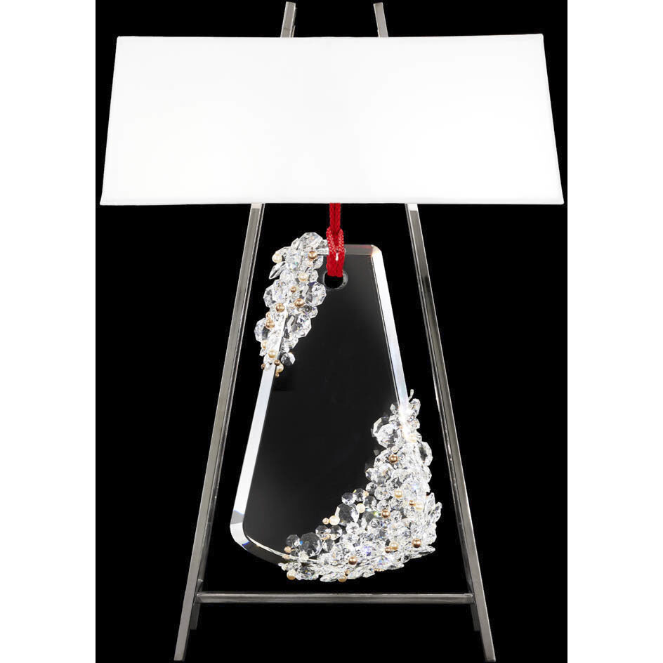 Forever Flora 31.6 inch 7.00 watt Polished Chrome Table Lamp Portable Light in Red Rope, Red Rope