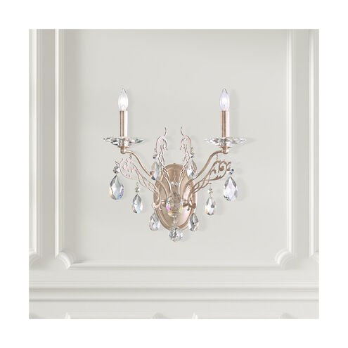 Filigrae 2 Light 10 inch Antique Silver Wall Sconce Wall Light in Filigrae Heritage