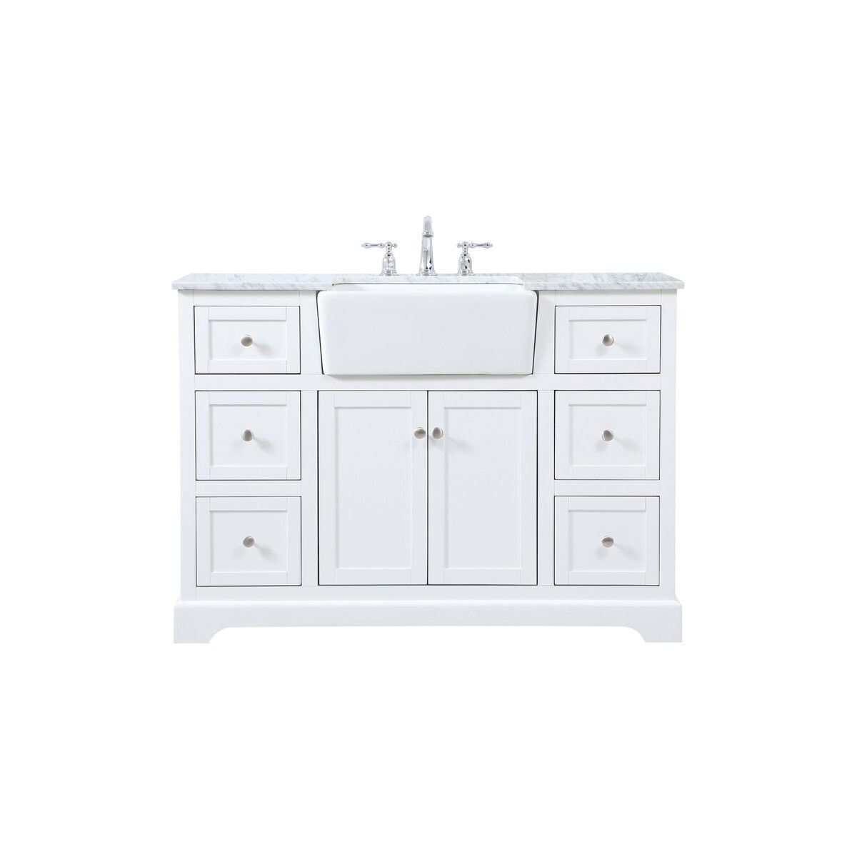 Franklin 48 X 22 X 35 inch White Bathroom Vanity Cabinet