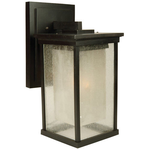 Riviera 1 Light 17 inch Oiled Bronze Outdoor Outdoor Wall Mount, Large