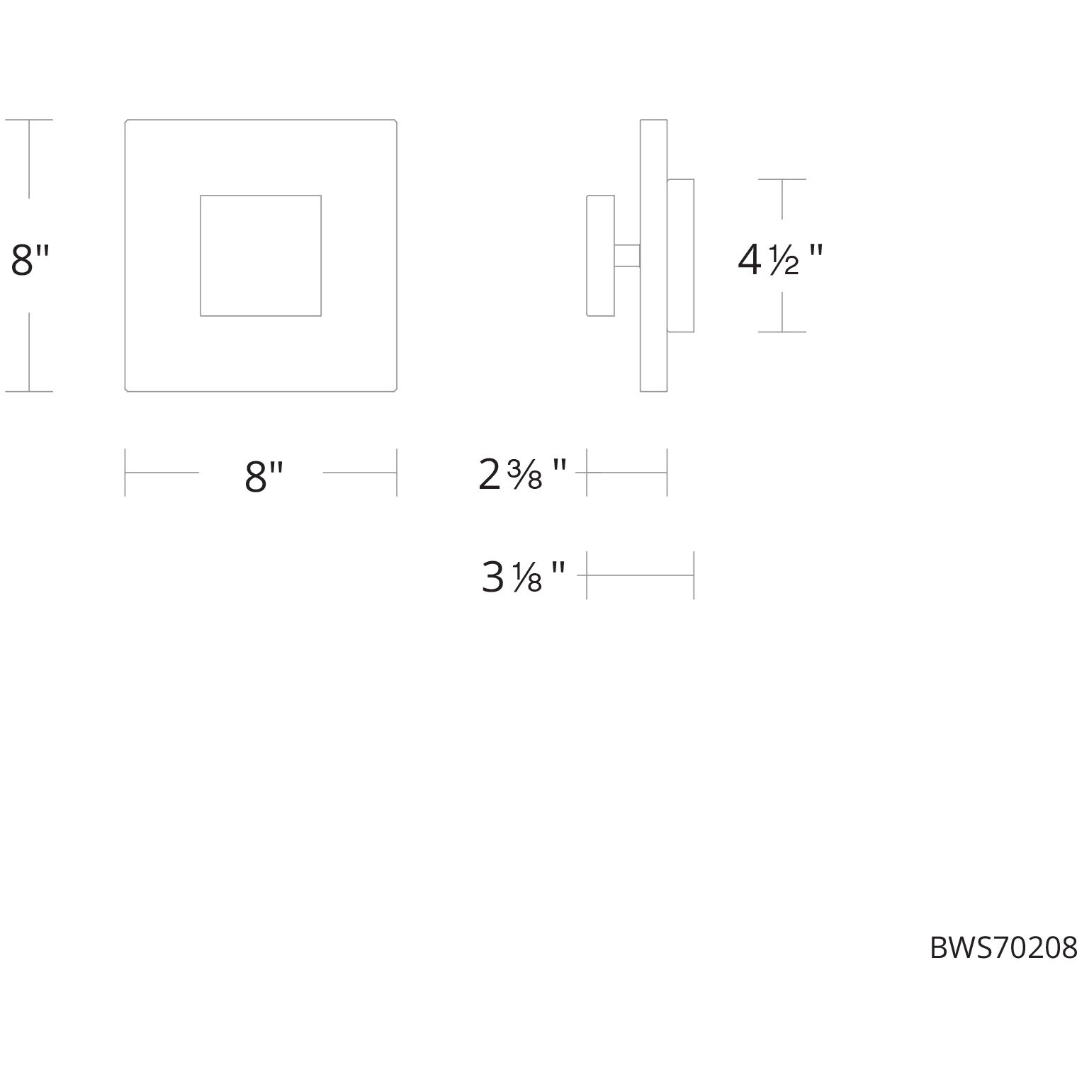 Fragment LED 2.5 inch Black ADA Wall Sconce Wall Light, Beyond