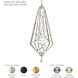 Forever Eternity LED 13.88 inch Black Pendant Ceiling Light in Clear Radiance Crystal and Tahitian Silver Pearl