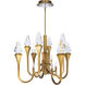 Beyond Plumeria LED 34.13 inch Aged Brass Pendant Ceiling Light