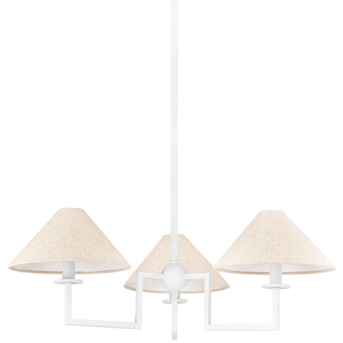 Gladwyne 3 Light 29.5 inch Textured White Chandelier Ceiling Light