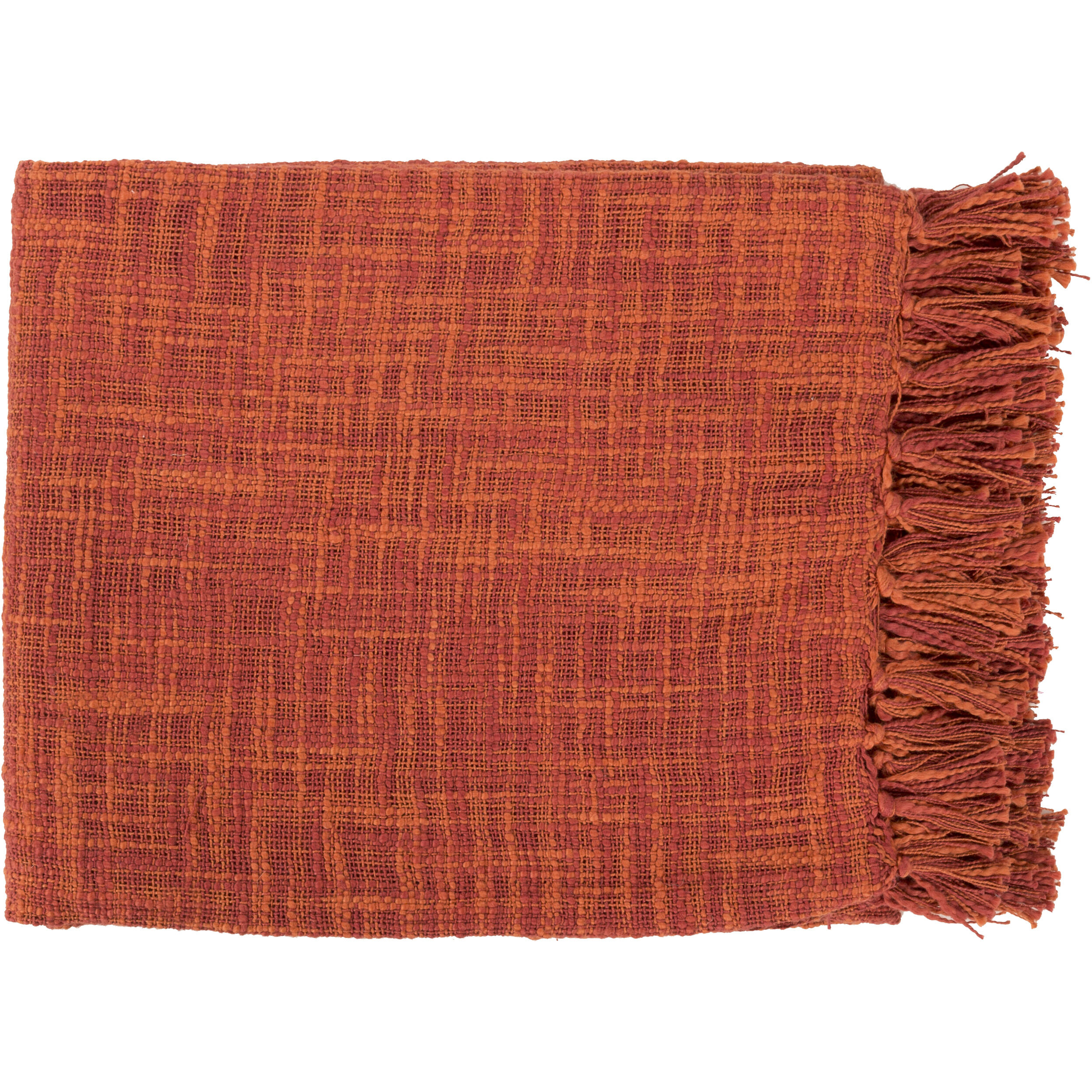 Tavia 59 X 49 inch Brick Red Throw, Rectangle