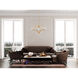 Bella Rose 10 Light Heirloom Gold Chandelier Ceiling Light, Adjustable Height