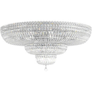 Petit Crystal Deluxe 27 Light 36 inch Silver Flush Mount Ceiling Light in Swarovski, Polished Silver