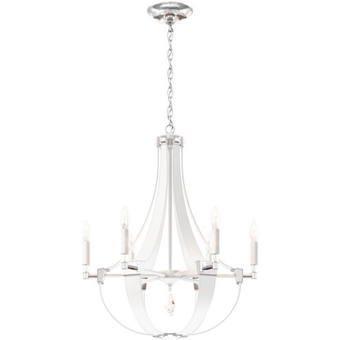 Crystal Empire 6 Light White Pass Chandelier Ceiling Light in Radiance