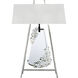 Forever Flora 31.6 inch 7 watt Polished Chrome Table Lamp Portable Light in Black Rope, Black Rope