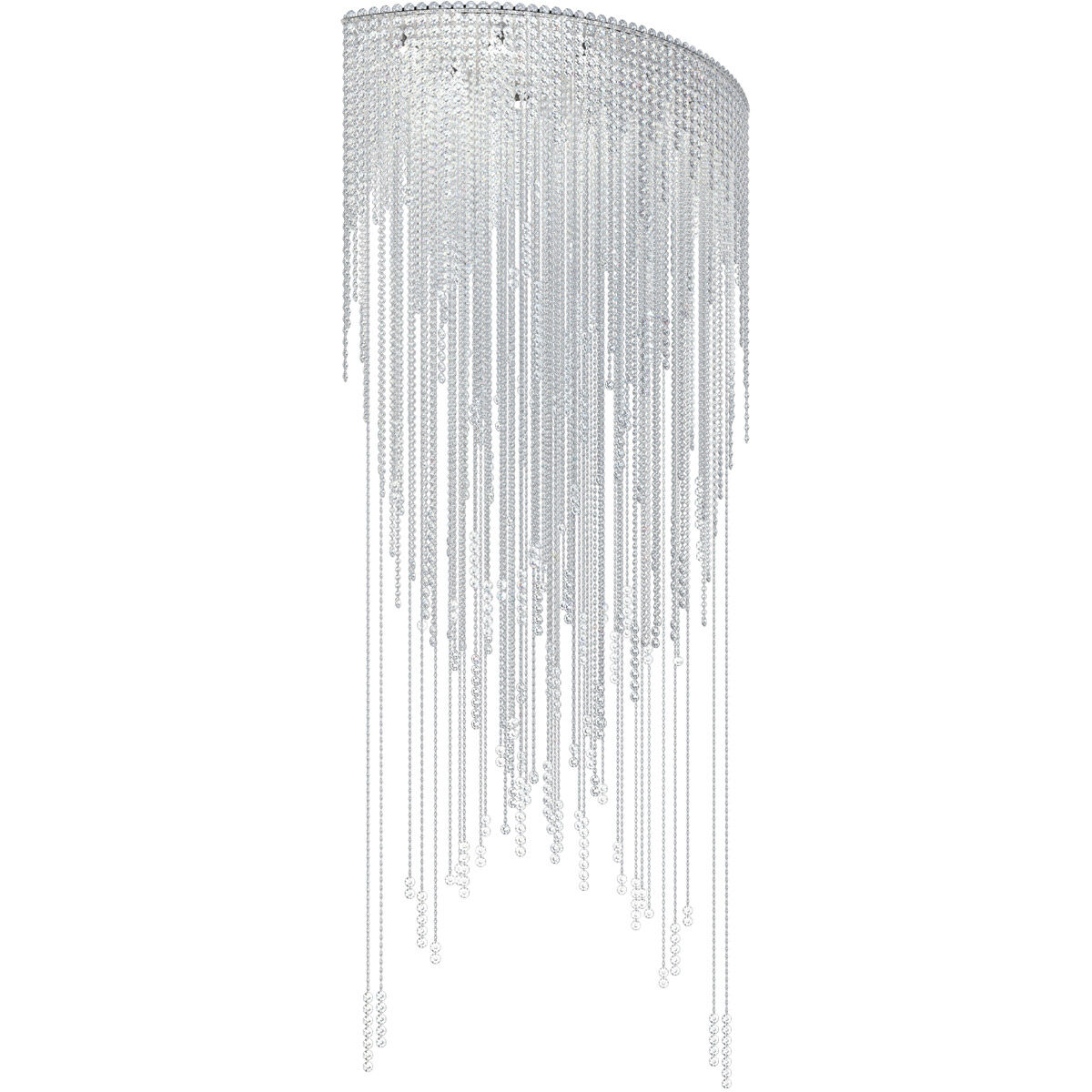 Chantant 8 Light 22 inch Polished Stainless Steel Pendant Ceiling Light in Optic, Strand