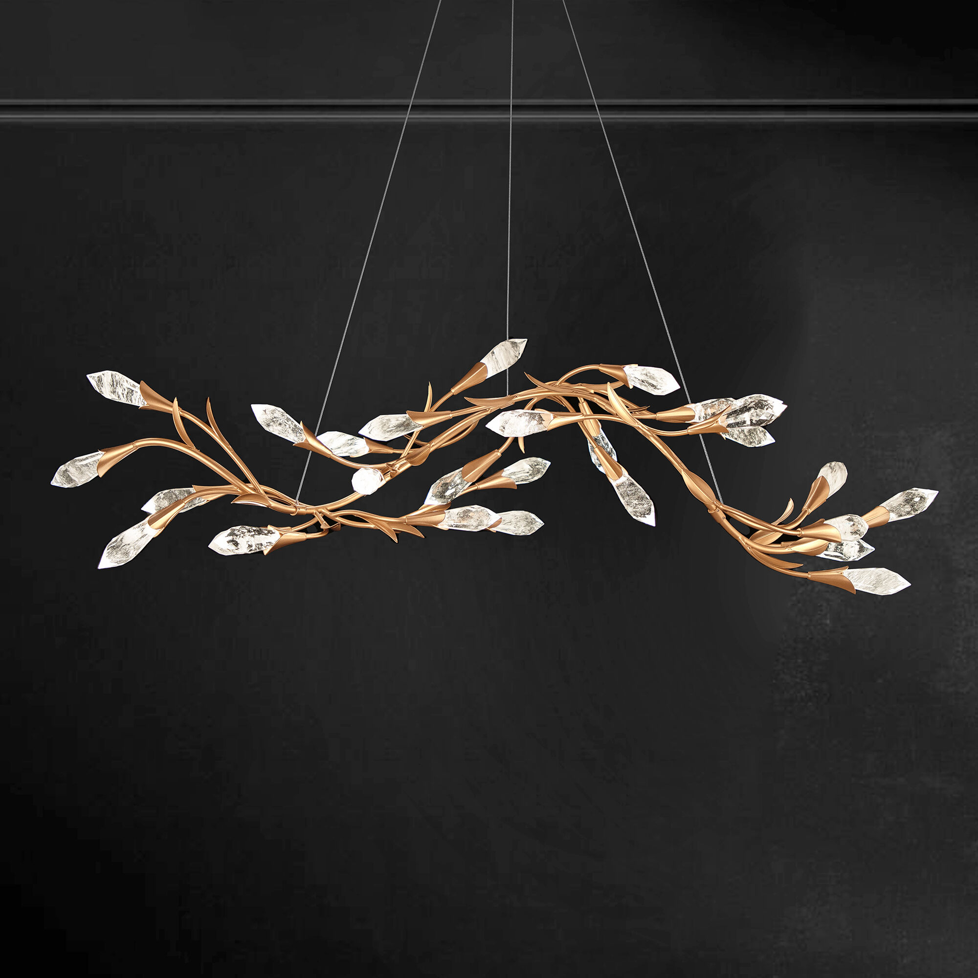 珍しい Secret Ceiling Pendant Linear Gold French inch 56 LED Garden スノーボード