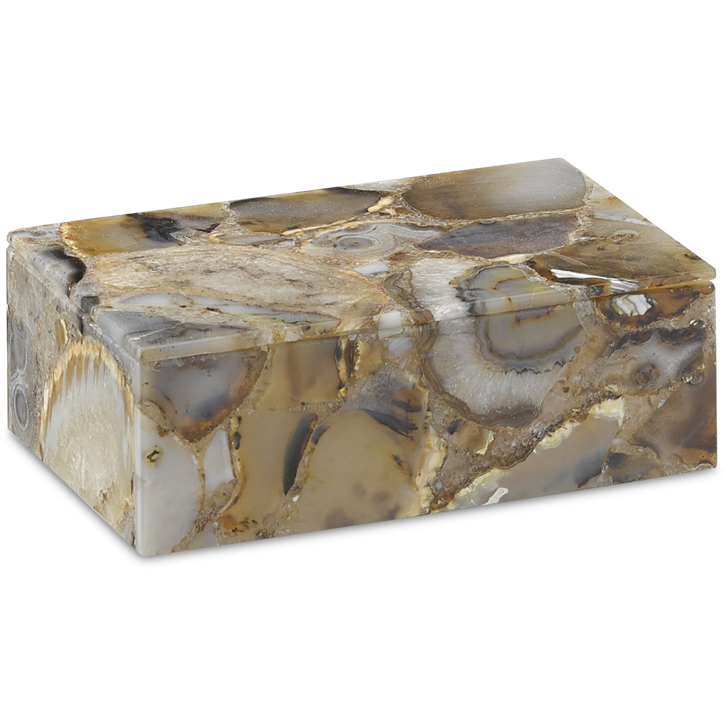 Malaga 4.5 inch Black Agate Box, Small