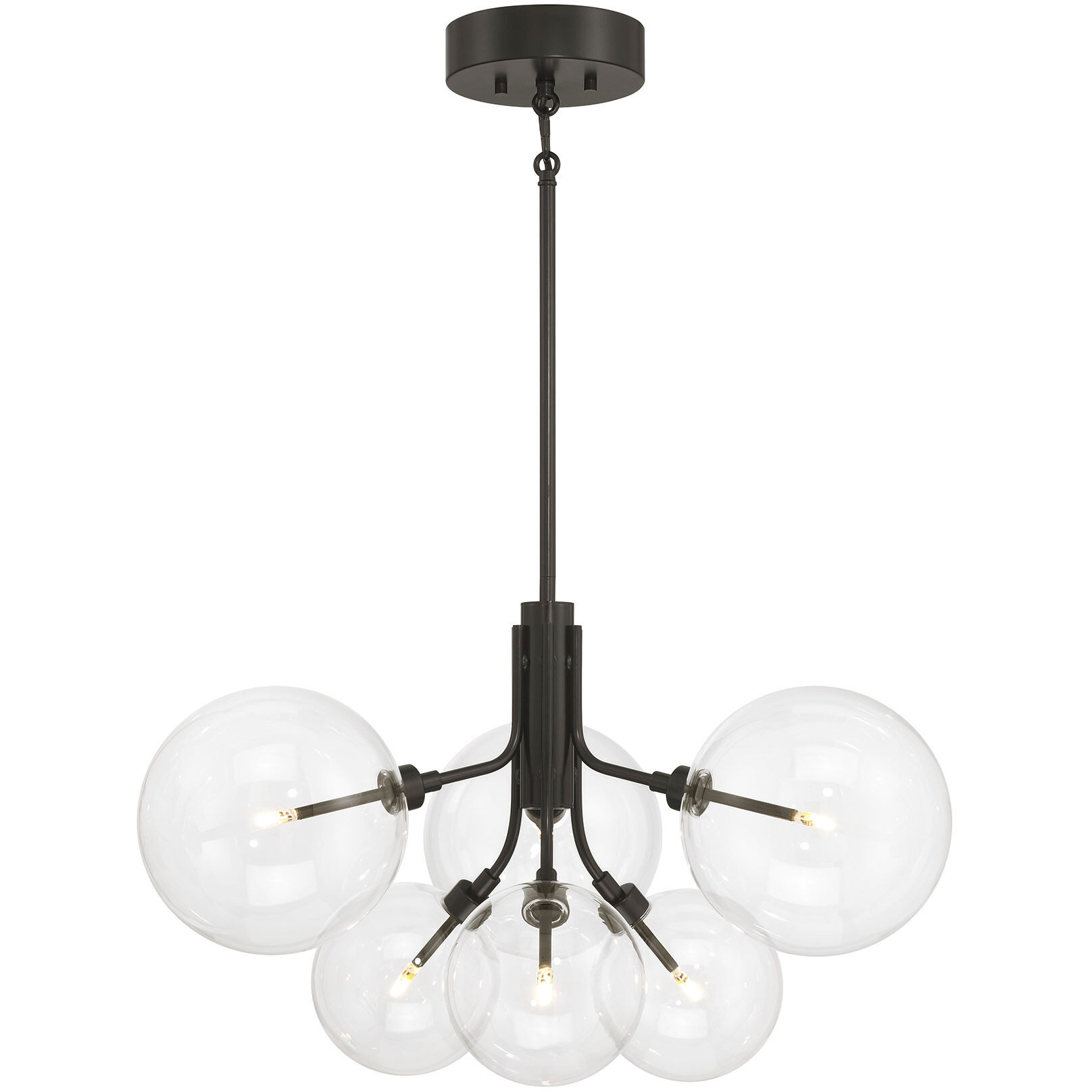Contemporary 6 Light 26.75 inch Chandelier