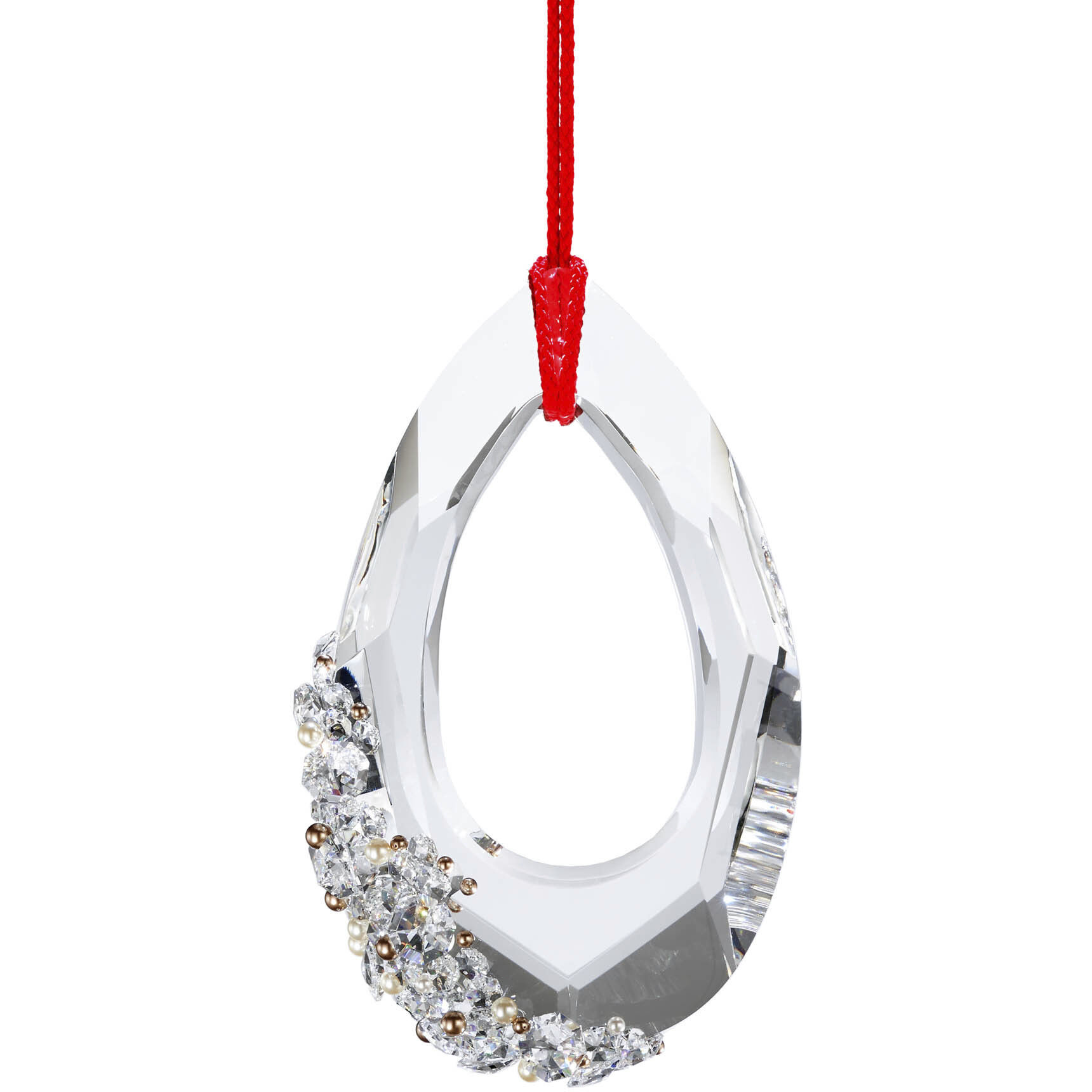 Forever Trinity LED 3.5 inch Polished Chrome Pendant Ceiling Light in Red Rope, Red Rope