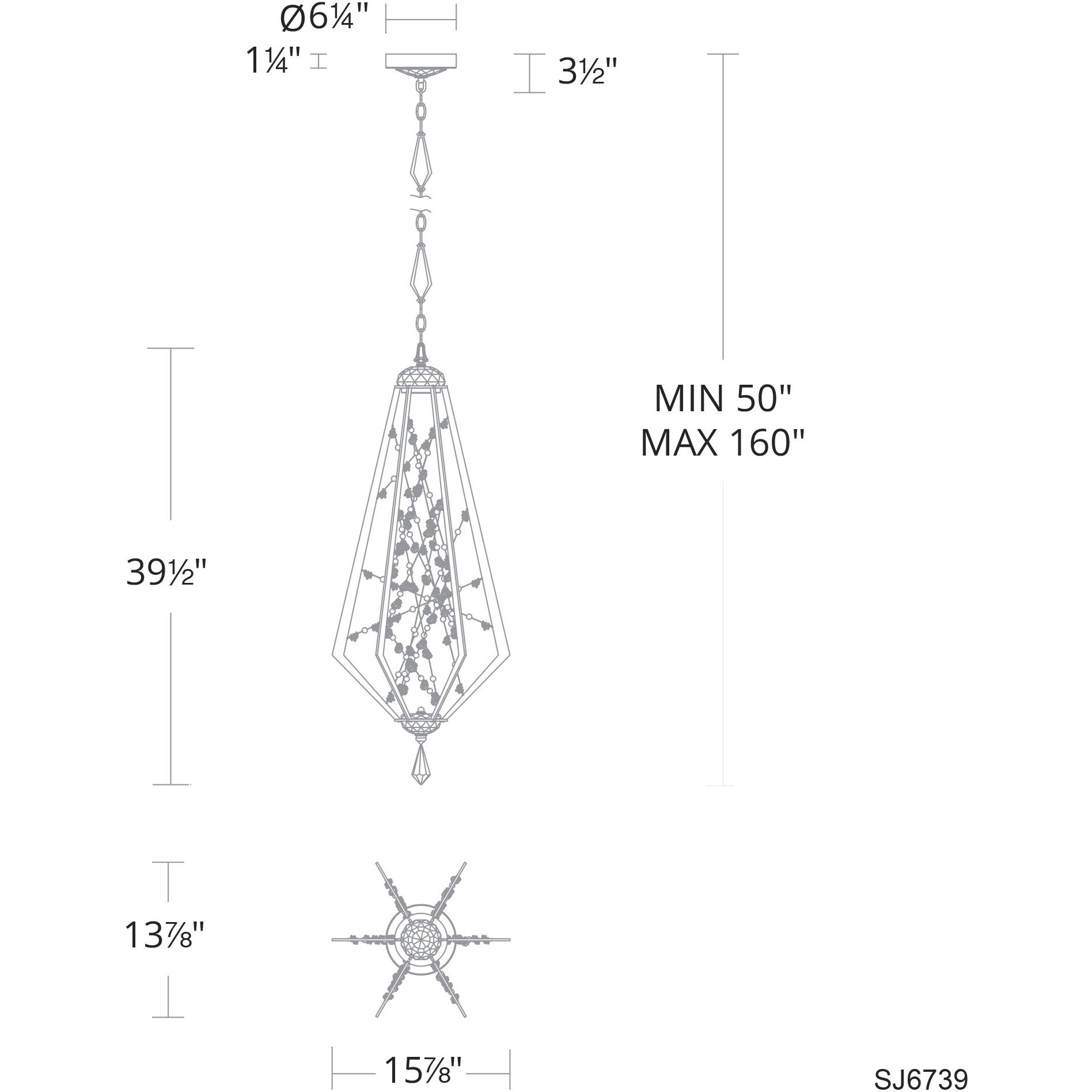 Forever Eternity LED 13.88 inch Black Pendant Ceiling Light in Clear Radiance Crystal and Tahitian Silver Pearl