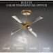 Beyond Solitude LED 17 inch Aged Brass Semi-Flush Mount Ceiling Light