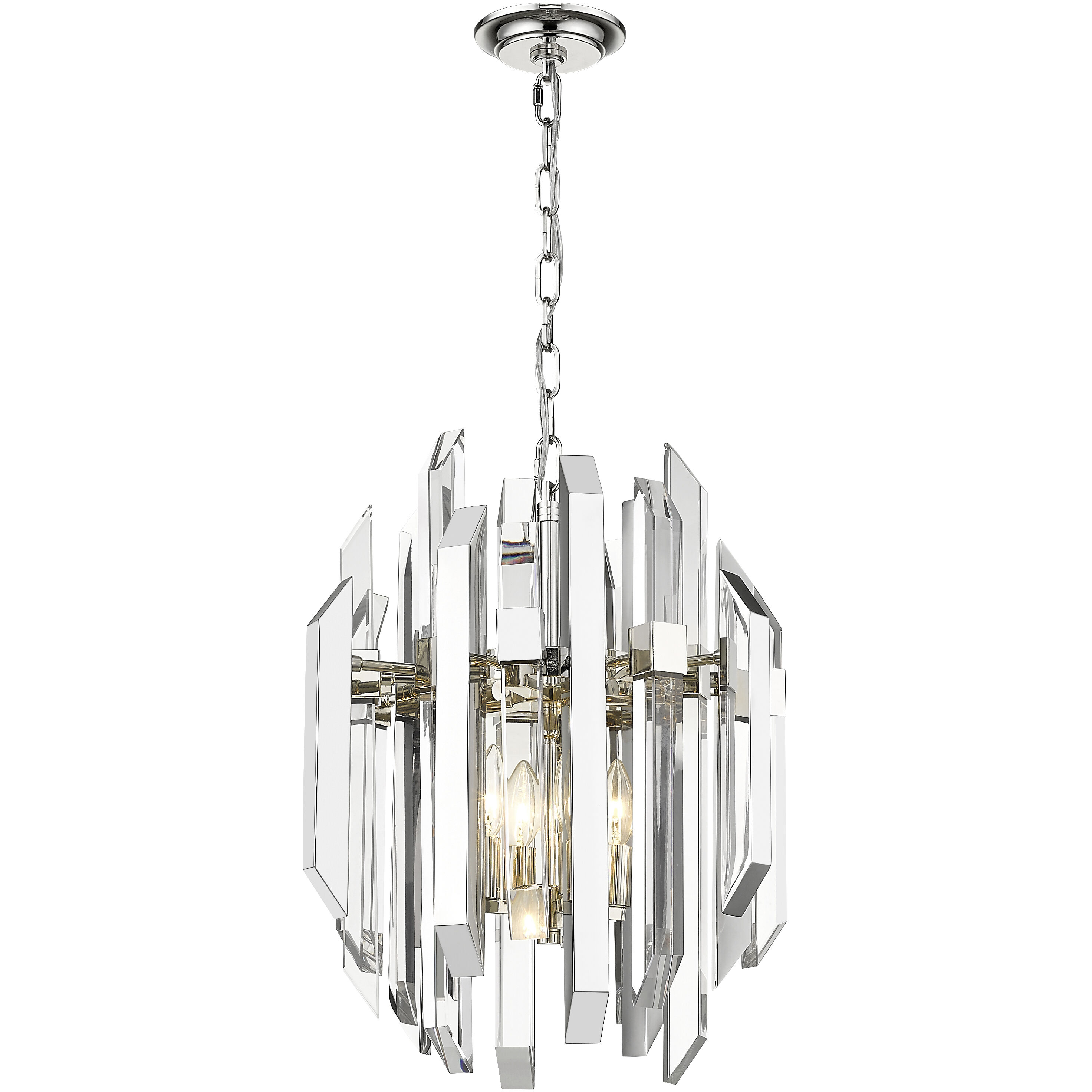 Bova 4 Light 16.75 inch Polished Nickel Chandelier Ceiling Light