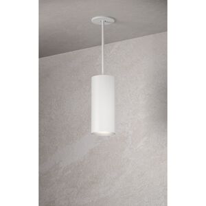 LED Cylinder Collection 1 Light 5 inch Semi Gloss White Pendant Ceiling Light, Retro Fit