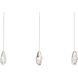 Beyond Martini LED 5.5 inch Polished Nickel Multi-Light Pendant Ceiling Light in Optic Haze, Linear Canopy