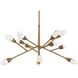 Beyond Synapse LED 31.5 inch Aged Brass Chandelier Ceiling Light, Beyond