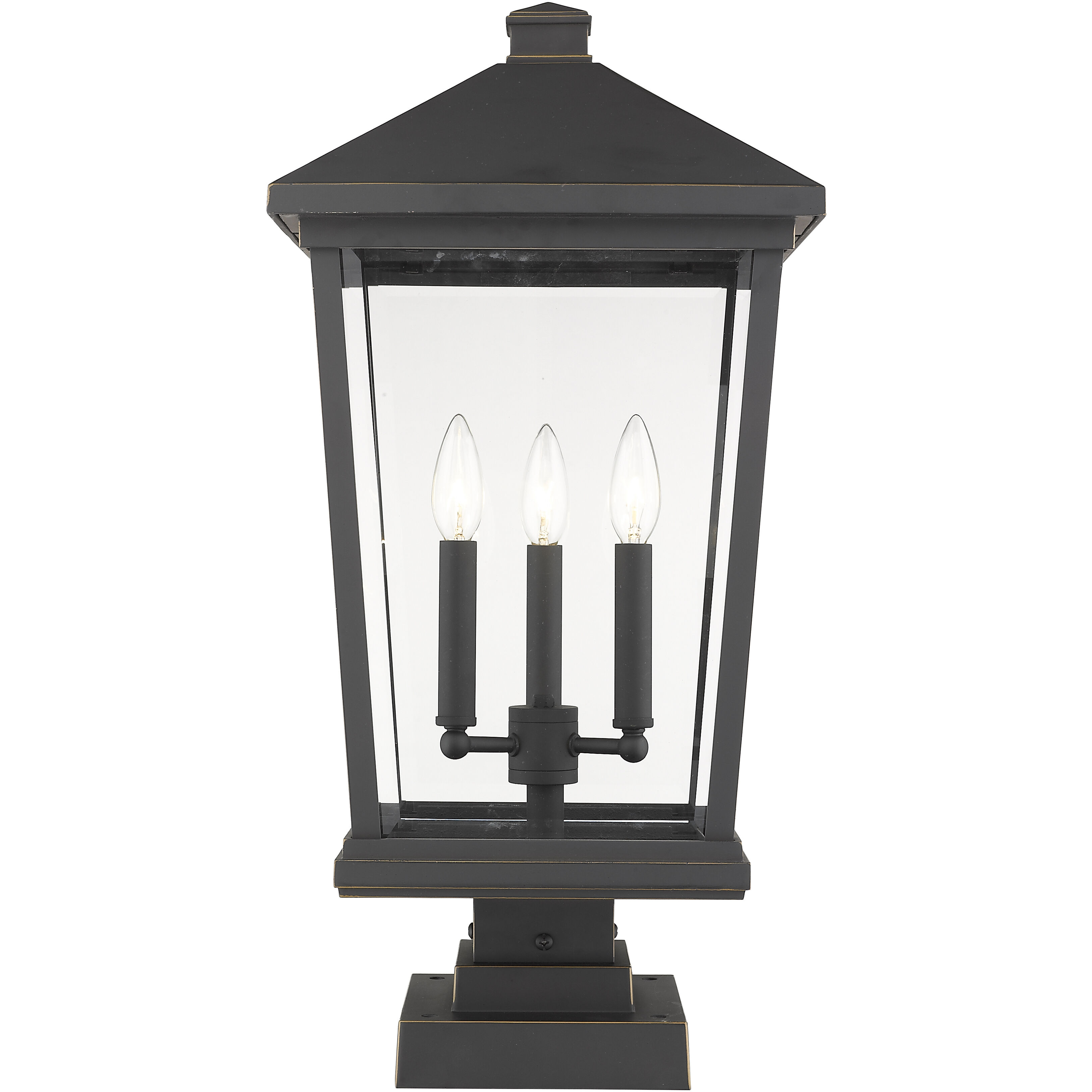 Beacon 3 Light 12.00 inch Post Light & Accessory