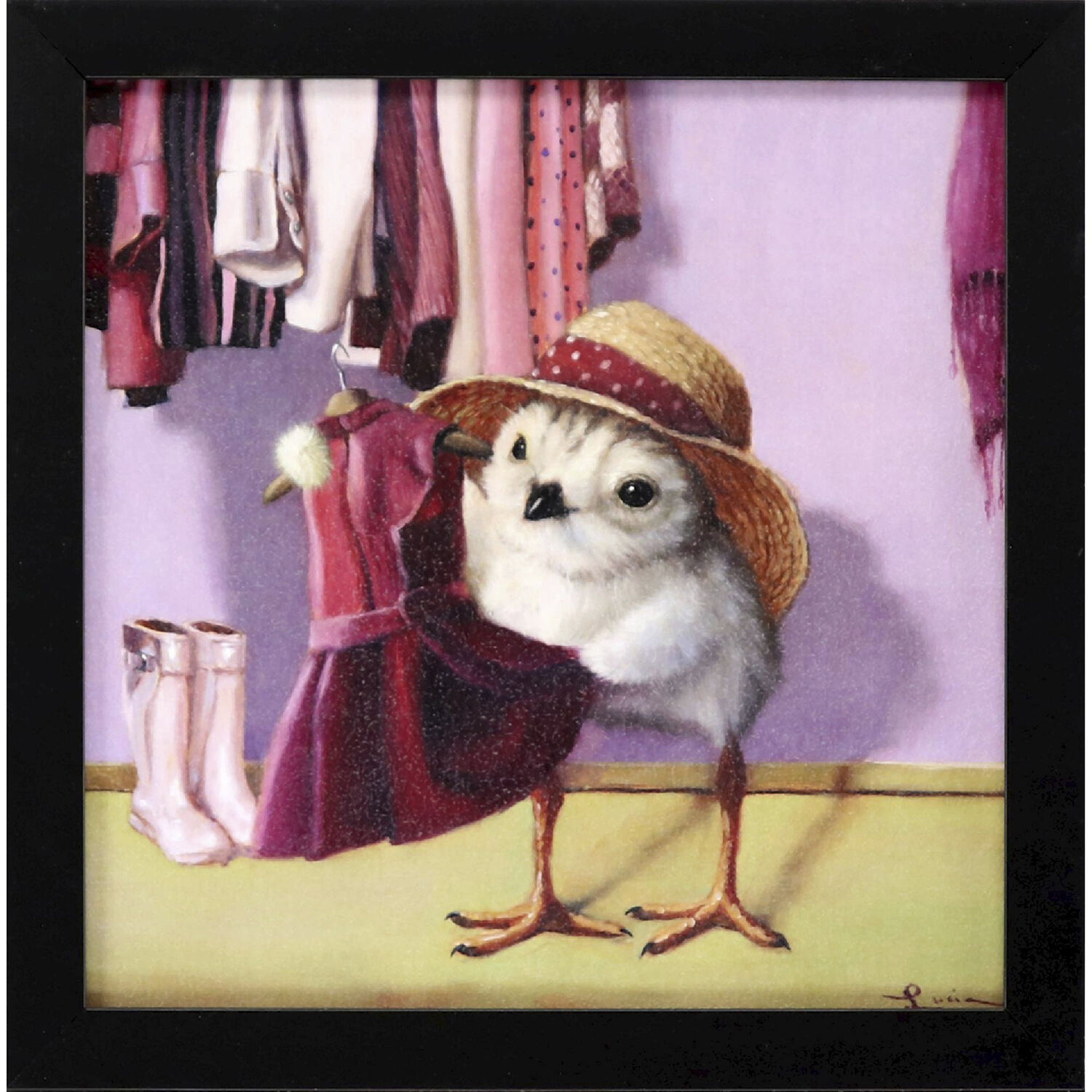 Animals 11 X 11 inch Non-Glass Framed Art, Propac